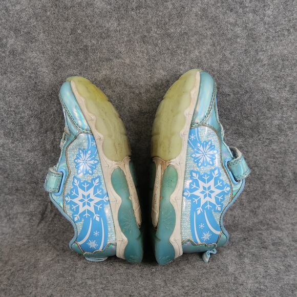 Frozen Shoes Kids Toddler 9 Casual Sneakers Anna Elsa Disney Characters Easy On - Picture 8 of 12